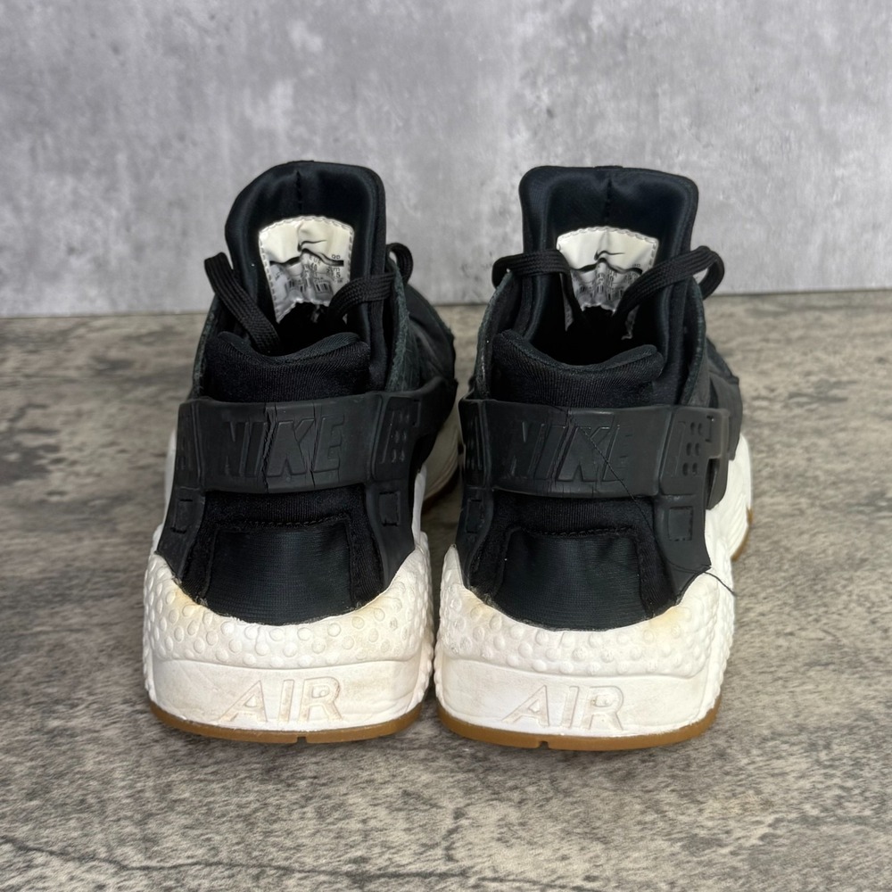 Nike Air Huarache Run Premium Shoes Black/White Snakeskin Women 8.5 683818-011 - Picture 8 of 11